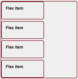 A flex container with a vertically aligned box inside