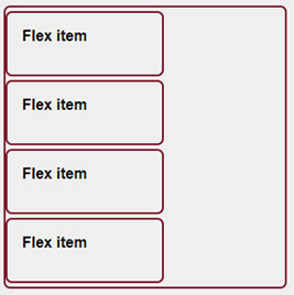 A flex container with a vertically aligned box inside
